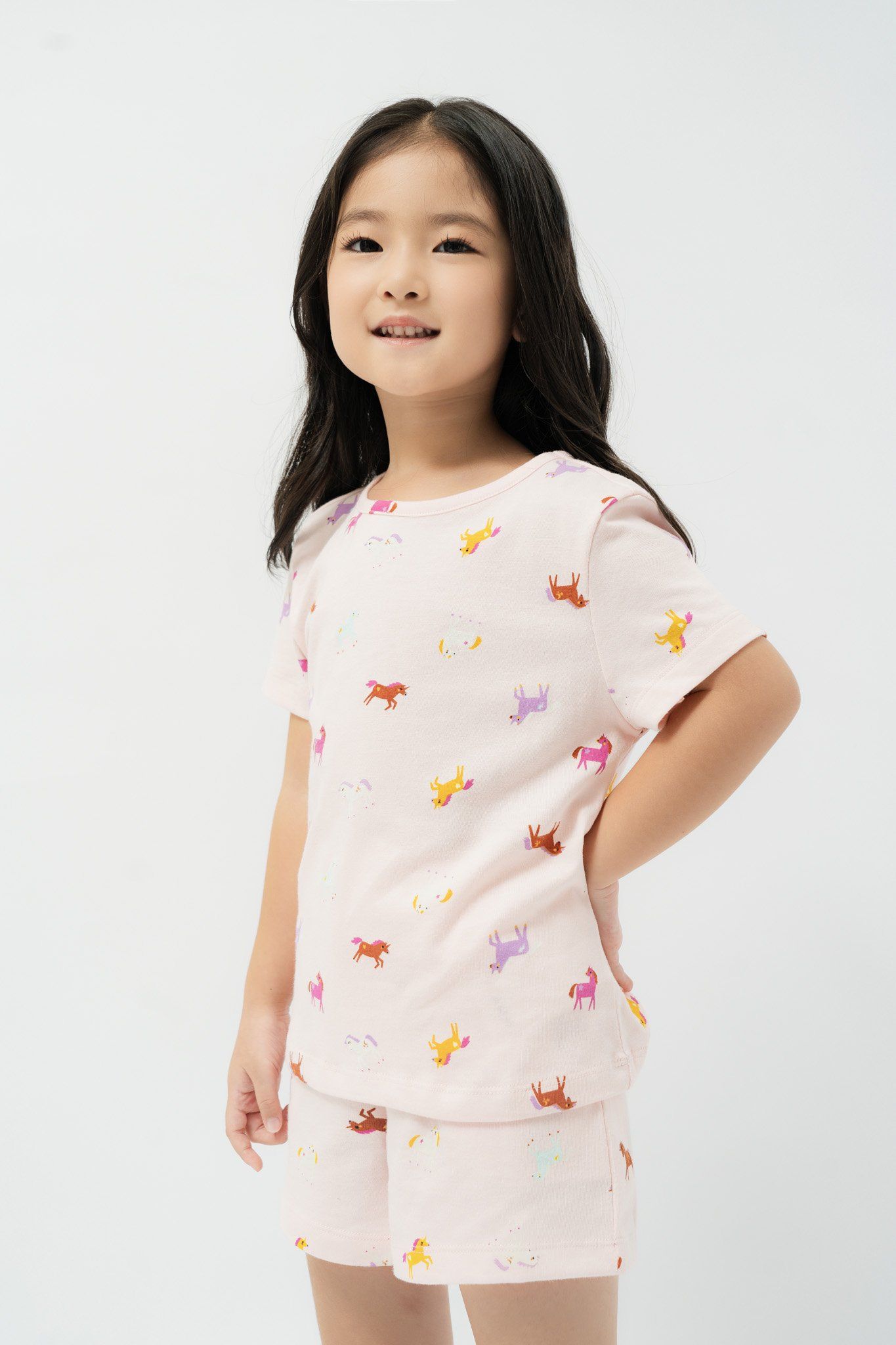  Áo phông bé gái mặc nhà 003A 