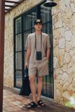  Quần shorts nam vải Ottoman 