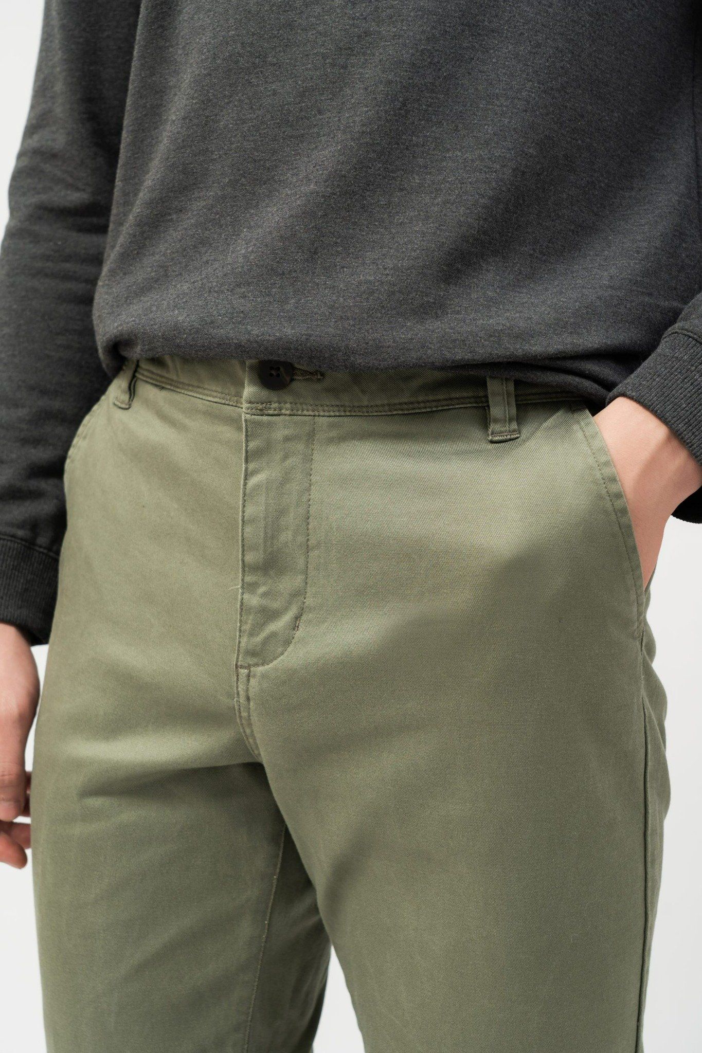  Quần khaki nam dáng côn 