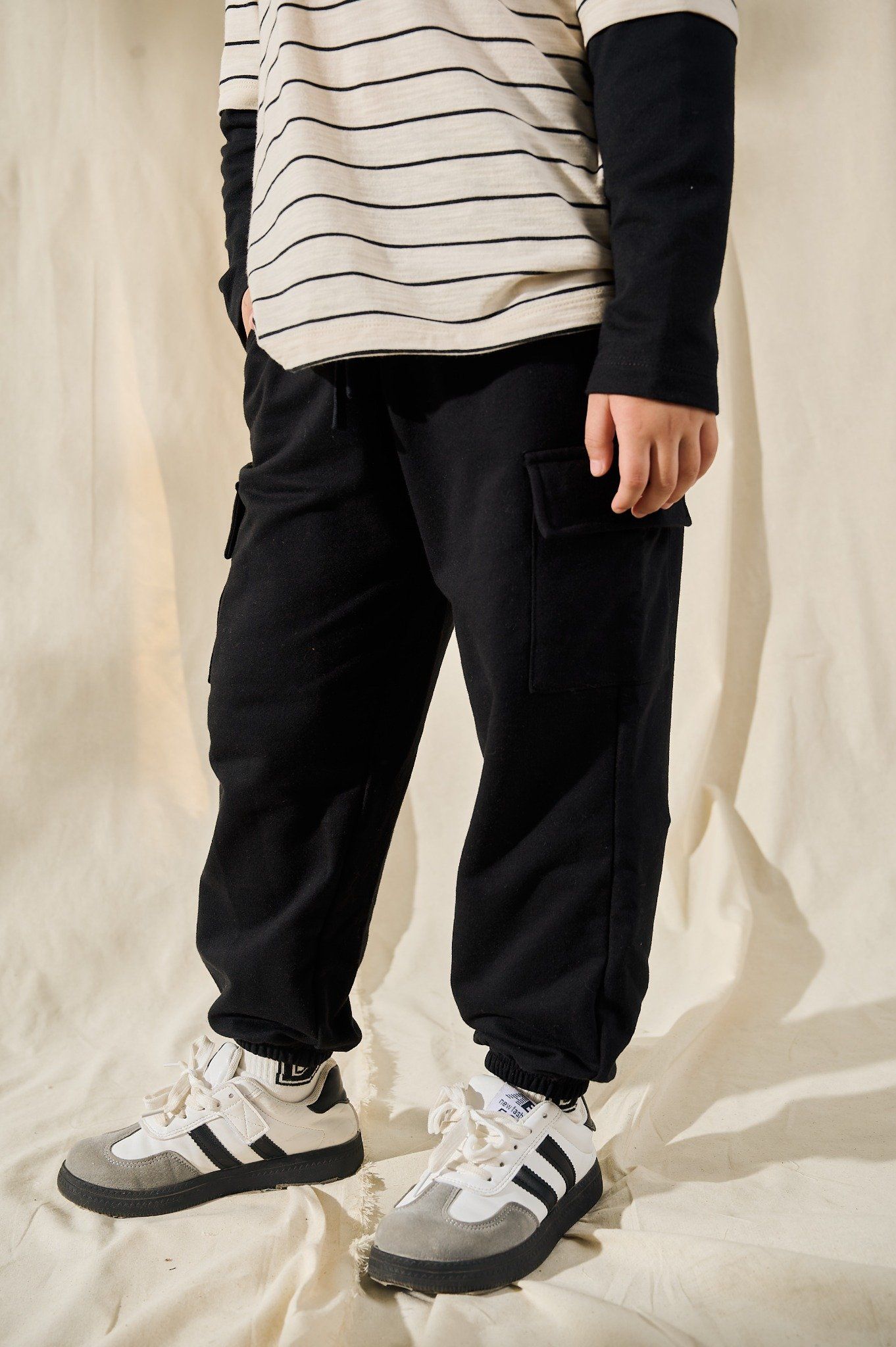  Quần nỉ jogger cargo bé trai 