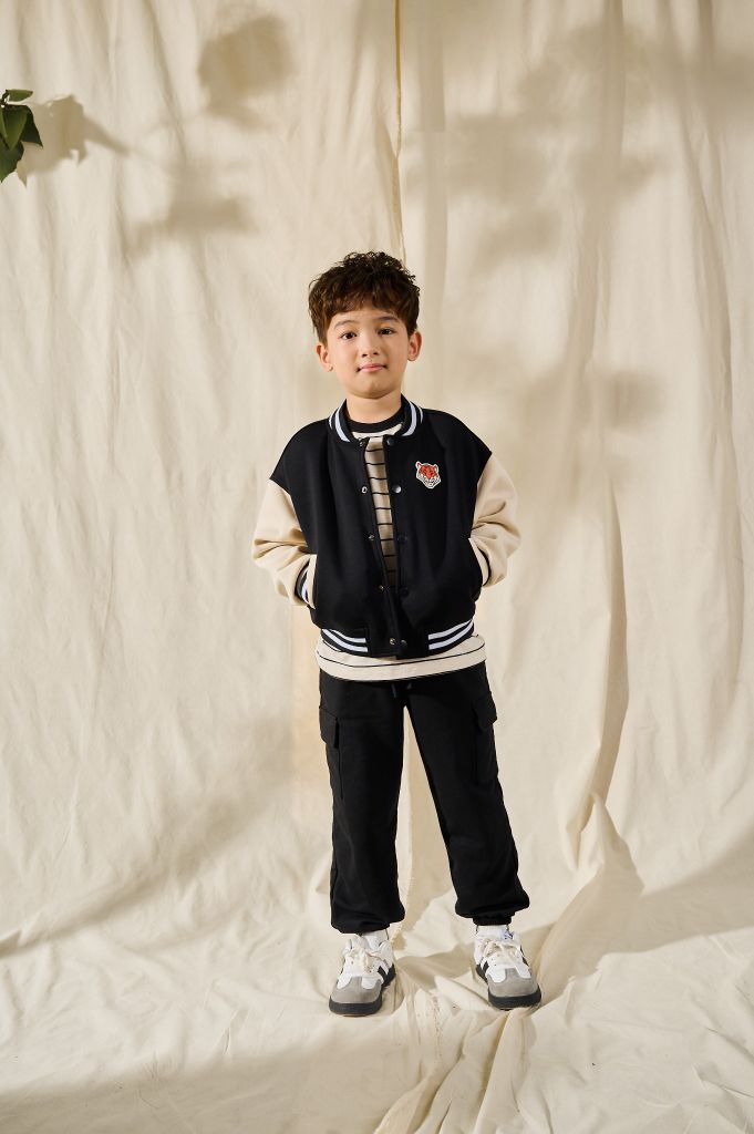  Áo bomber Unisex trẻ em vải Scuba in họa tiết Tiger 