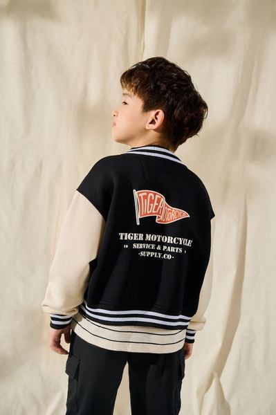  Áo bomber Unisex trẻ em vải Scuba in họa tiết Tiger 