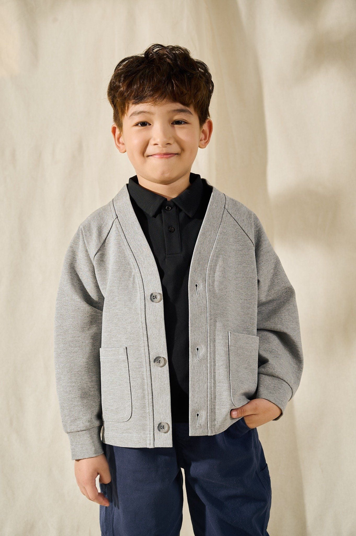  Áo khoác Cardigan cho bé vải Interlock 