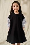  Đầm bé gái dáng suông phối tay vải Poplin 