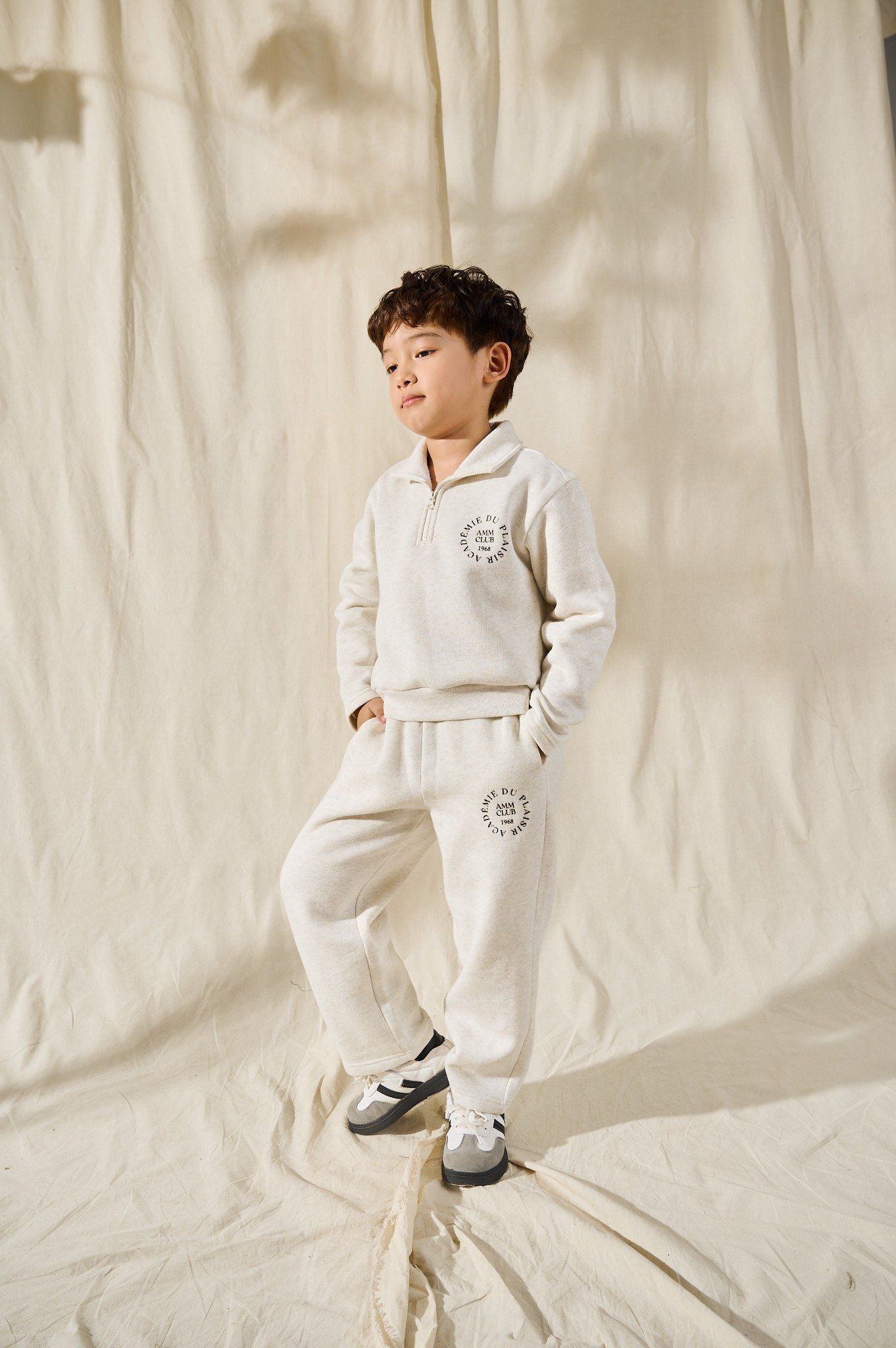  Bộ quần áo bé trai Half-zip in họa tiết AMM Club 
