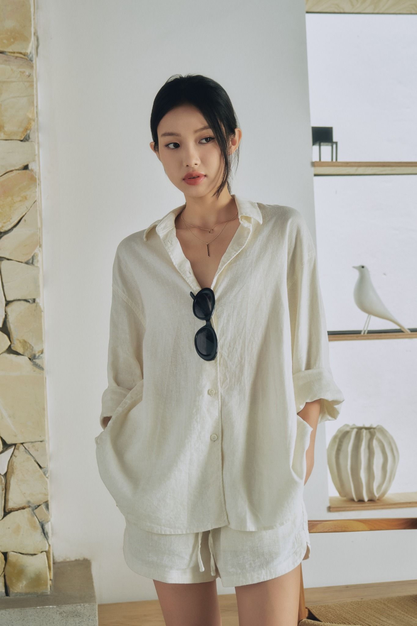  Quần Shorts Linen Nữ 