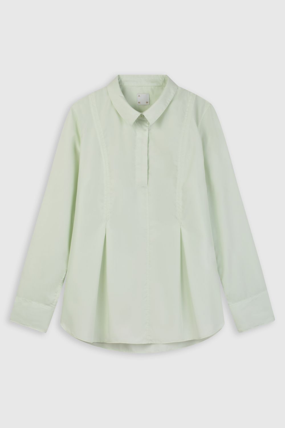  Áo sơ mi vải poplin xếp ly 