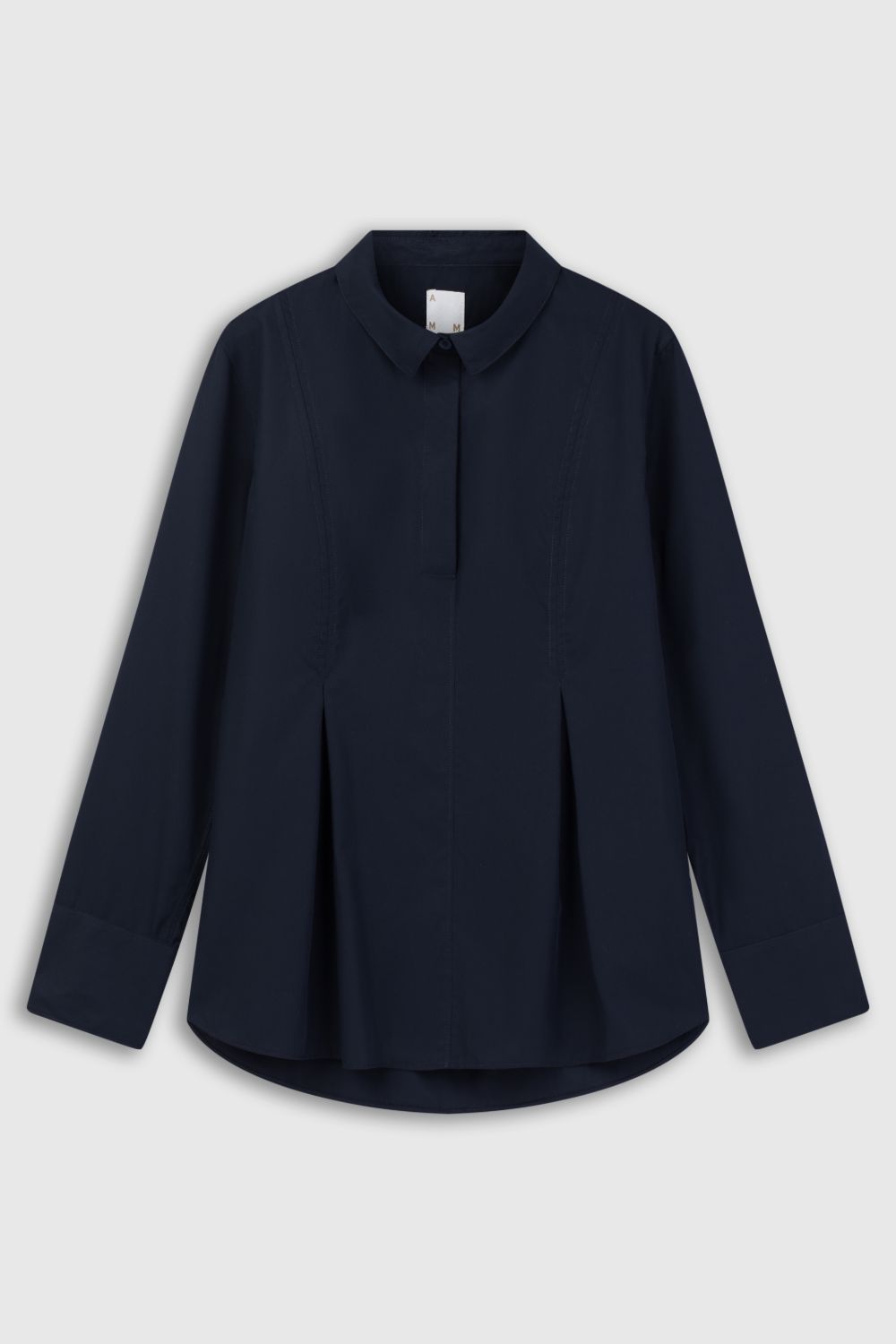 Áo sơ mi vải poplin xếp ly 