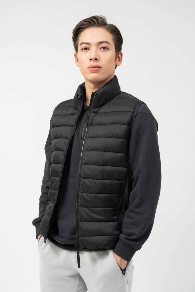  Áo gi-lê nam chần bông khóa ẩn 