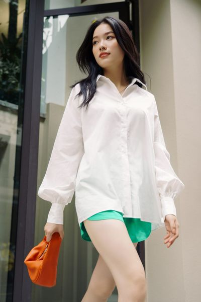  Áo sơ mi nữ tay bồng cố đức 