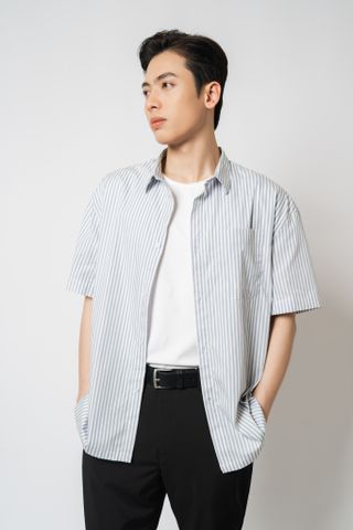 Stripe White-Blue pastel