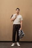  Áo phông nam có túi vải cotton hữu cơ 