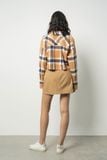  Áo sơ mi nữ flannel kẻ túi ngực 