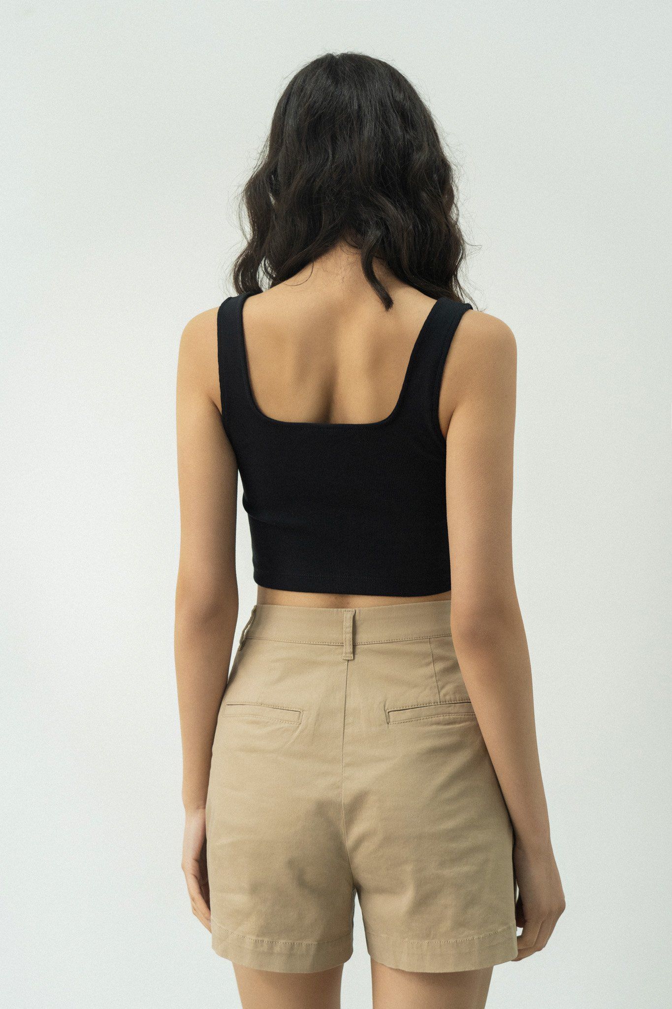  Quần shorts nữ vải khaki dáng chữ A 