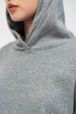  Áo hoodie nữ dáng lửng vải waffle 
