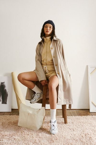  Áo trench coat nữ dáng rộng 