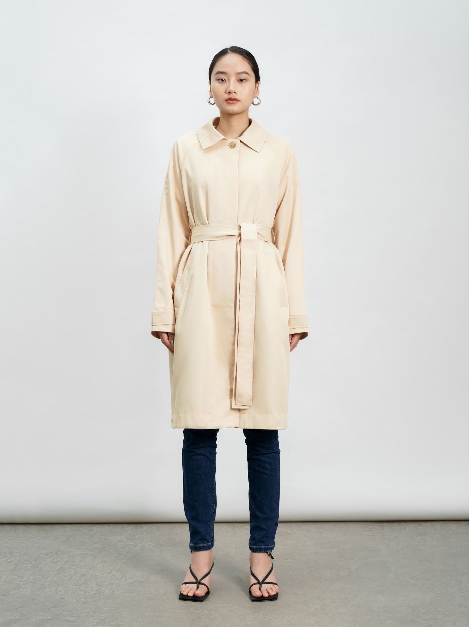  Áo trench coat nữ dáng rộng 