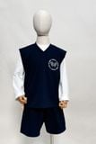  Bộ quần áo gilet bé trai ba chi tiết thêu chữ 