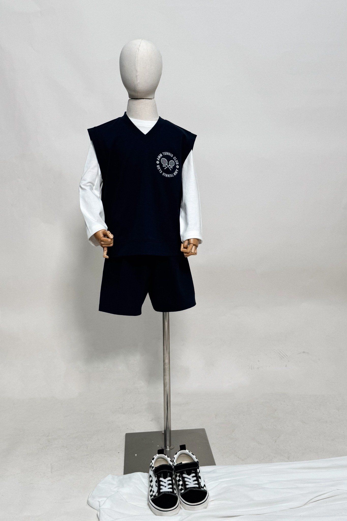  Bộ quần áo gilet bé trai ba chi tiết thêu chữ 