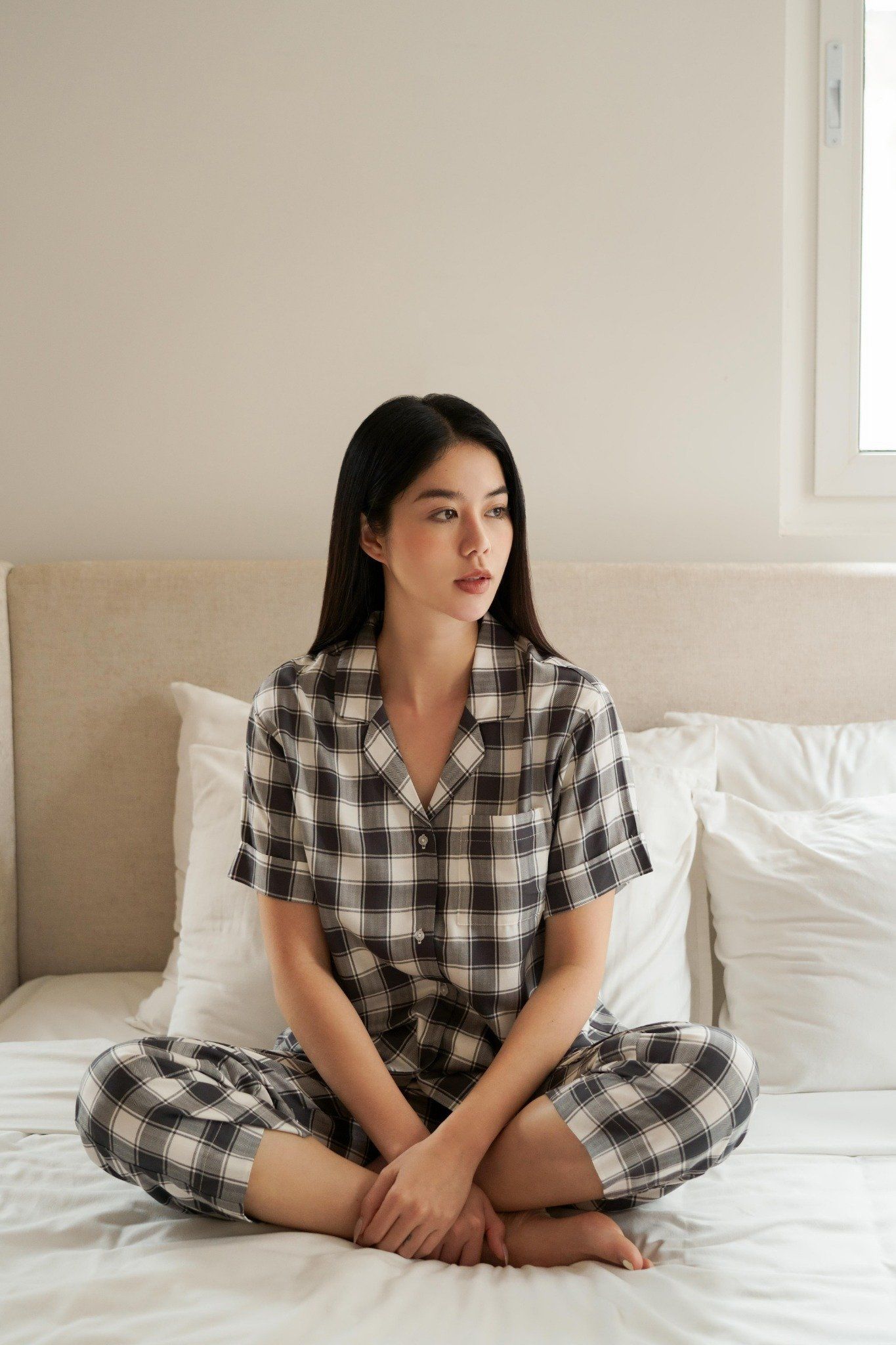  Áo pyjama túi ngực 