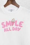  Bộ quần áo Bé Gái in họa tiết Smile All Day vải single 