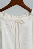  Váy Bé Gái vải Muslin thêu họa tiết hoa cúc dáng suông 