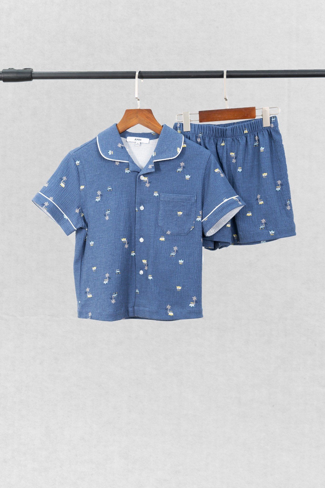  Bộ Pyjama Unisex Kid in pattern vải Muslin 