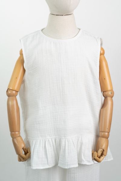  Bộ quần áo Bé Gái vải Linen dáng Regular 