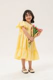  Đầm bé gái poplin tay xoè kiểu peplum 