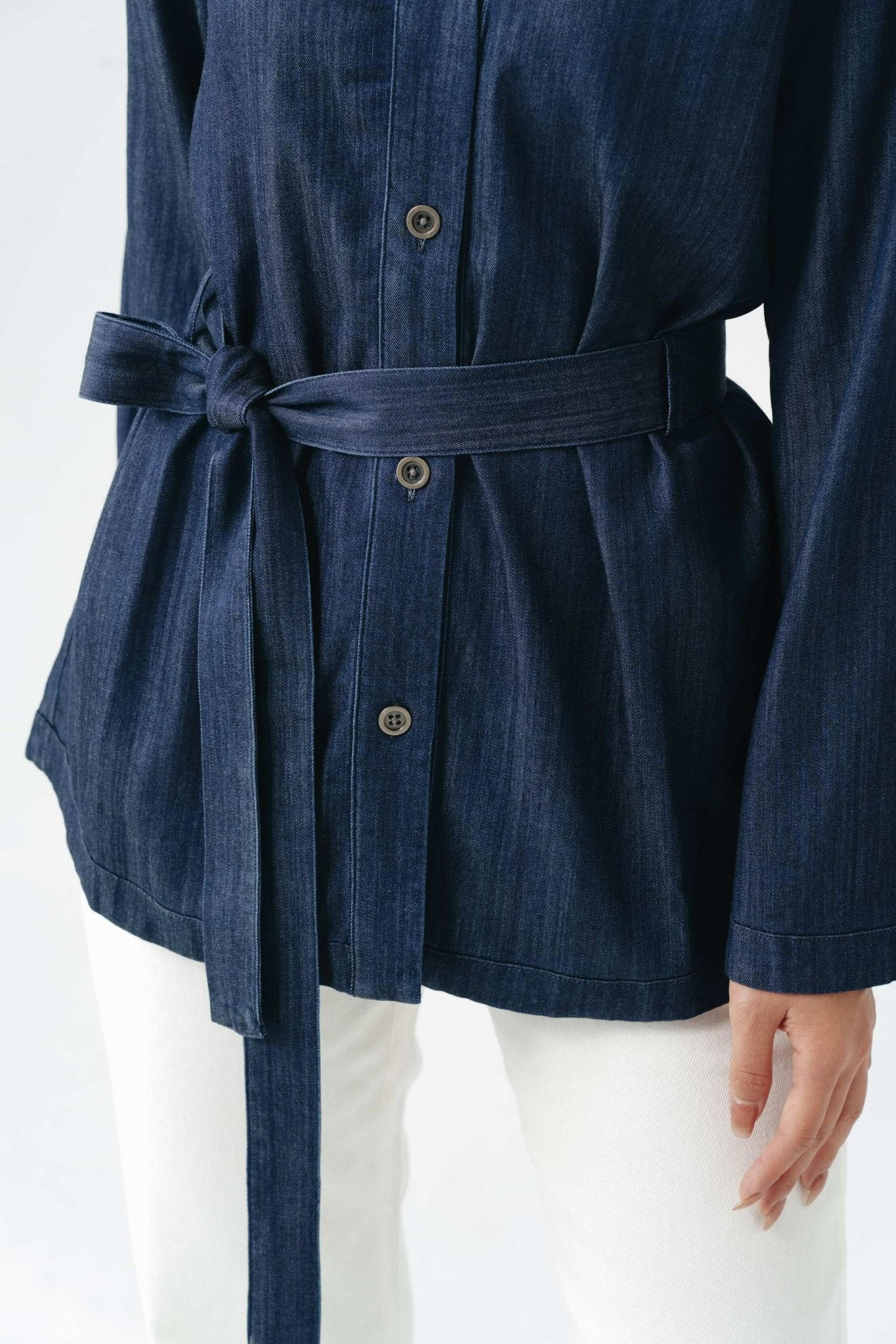  Áo denim nữ dáng kimono 