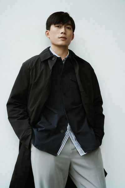  Áo khoác nam dáng dài kháng nước 