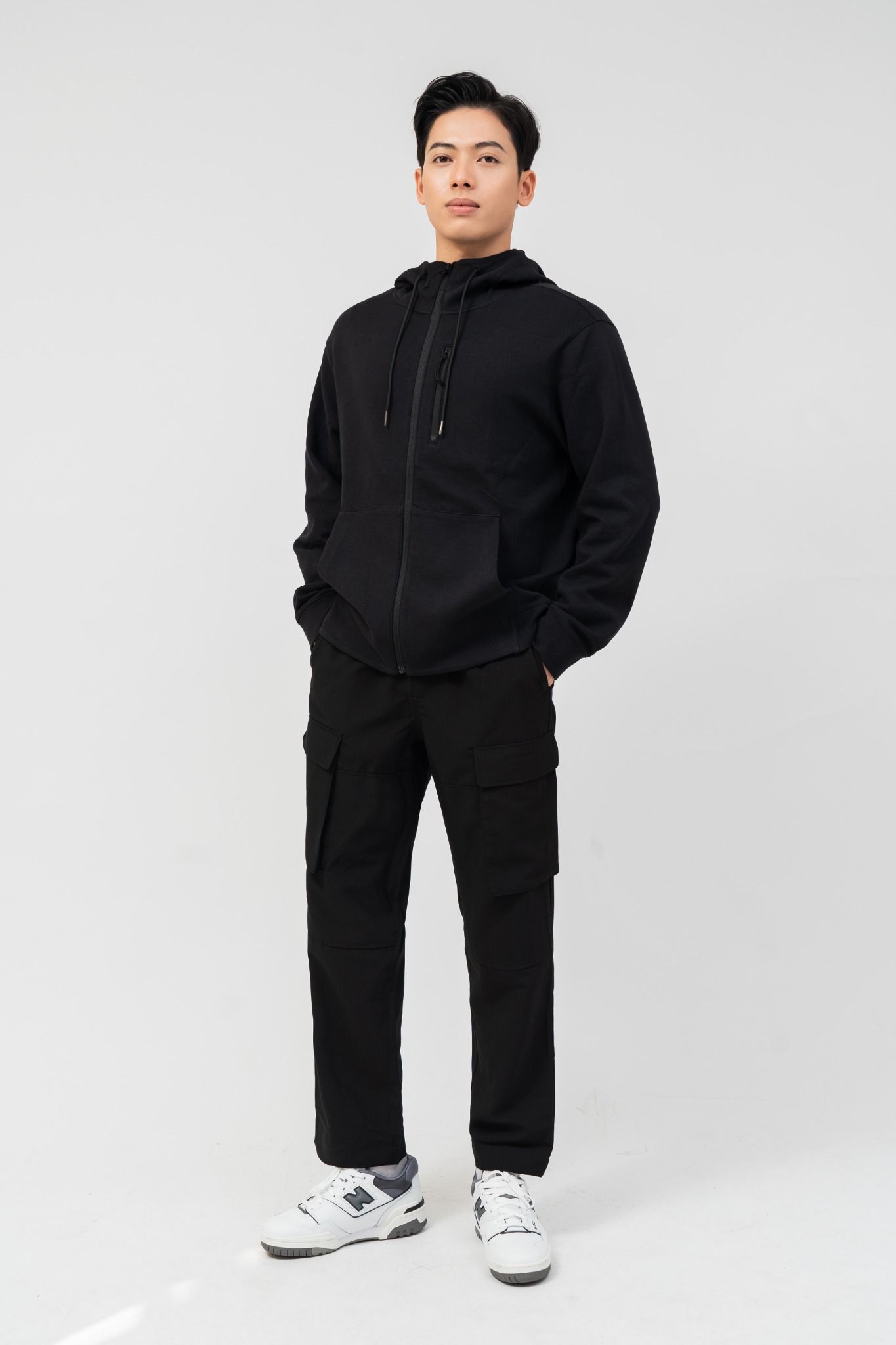  Áo hoodie thể thao nam kéo khóa 