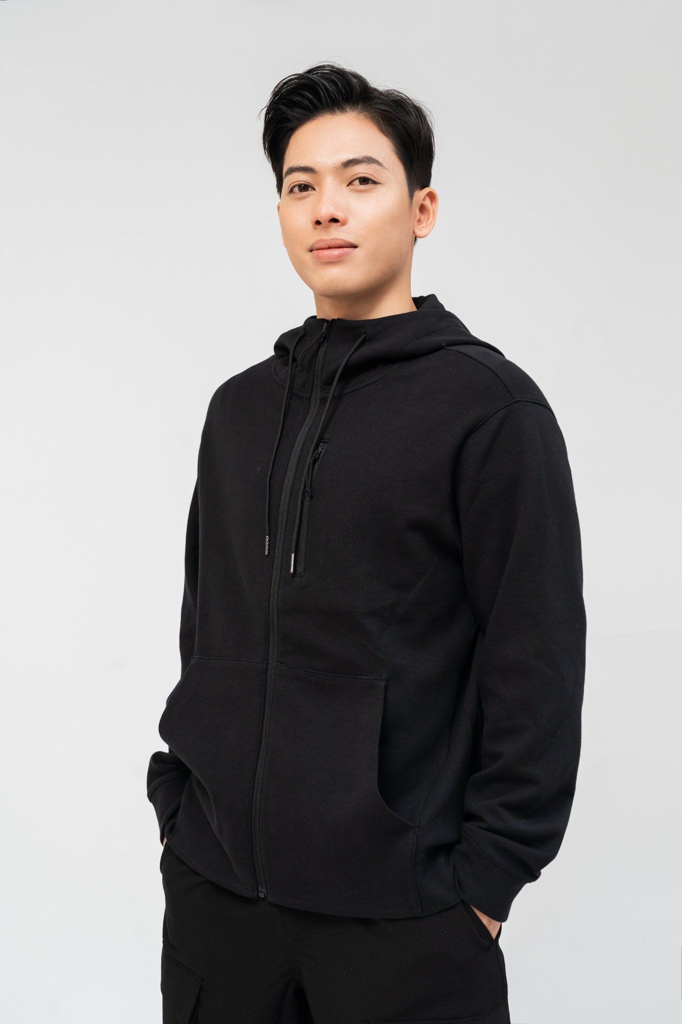  Áo hoodie thể thao nam kéo khóa 