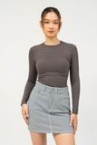  Áo nữ dài tay vải rib 