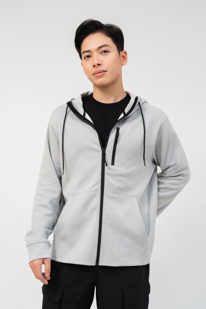  Áo hoodie thể thao nam kéo khóa 