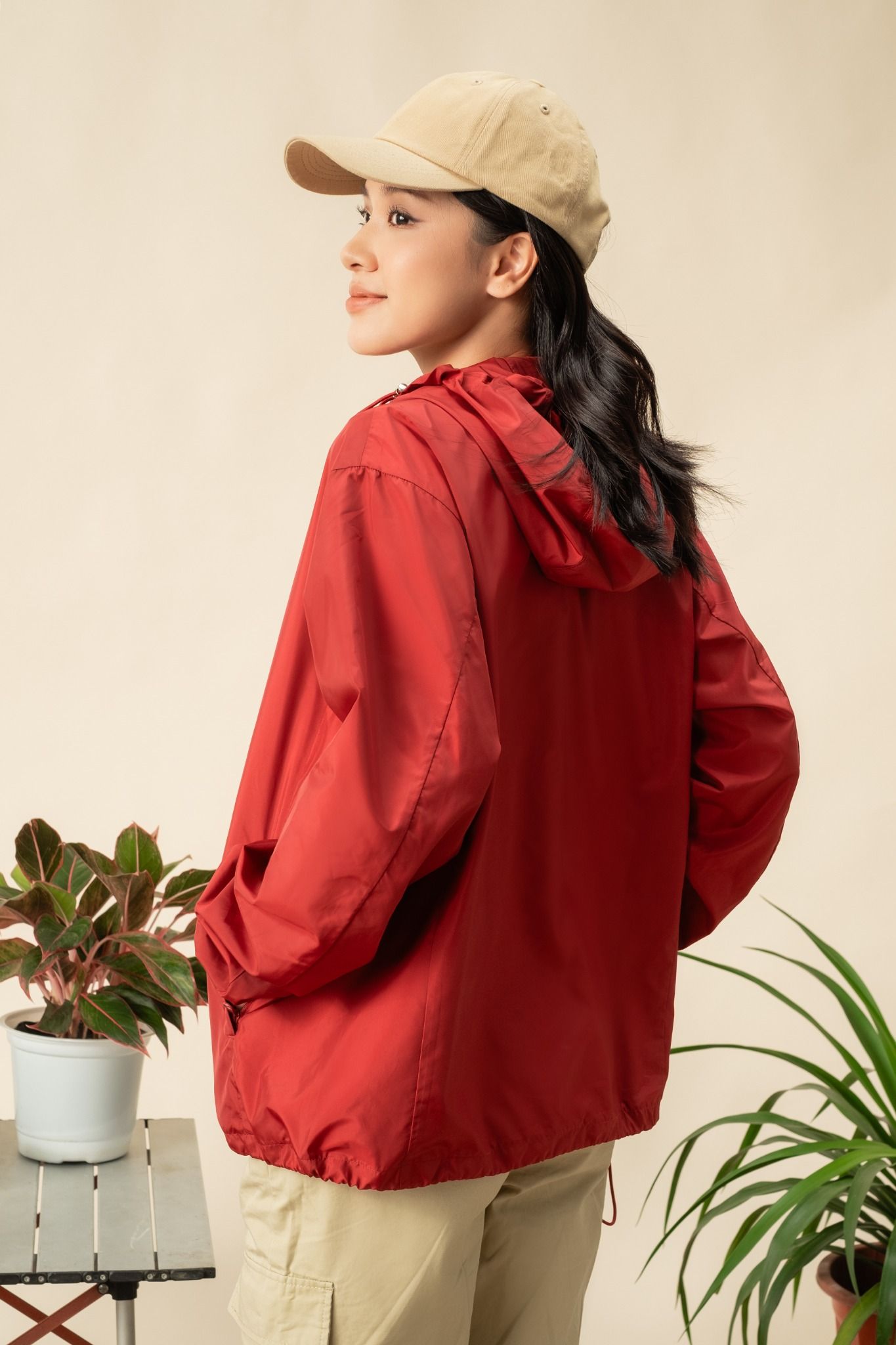  Áo khoác gió hai lớp unisex có mũ 