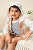  Áo khoác gió hai lớp unisex trẻ em phối màu có mũ 