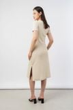  Váy cổ tròn dáng dài vải rib 