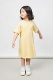  Váy bé gái dáng xoè vải cotton hữu cơ in hoa 