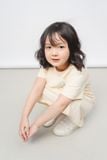  Váy bé gái dáng xoè vải cotton hữu cơ in hoa 