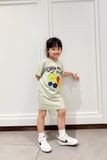  Váy bé gái dáng xuông vải cotton hữu cơ in họa tiết Fruit 