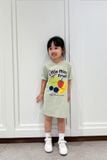  Váy bé gái dáng xuông vải cotton hữu cơ in họa tiết Fruit 