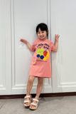  Váy bé gái dáng xuông vải cotton hữu cơ in họa tiết Fruit 