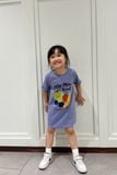  Váy bé gái dáng xuông vải cotton hữu cơ in họa tiết Fruit 