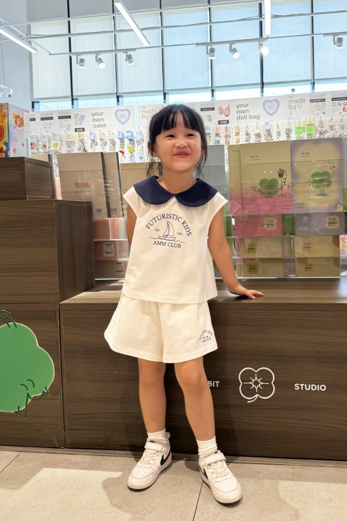  Bộ quần áo Bé Gái phối cổ vải Pique in họa tiết con thuyển 
