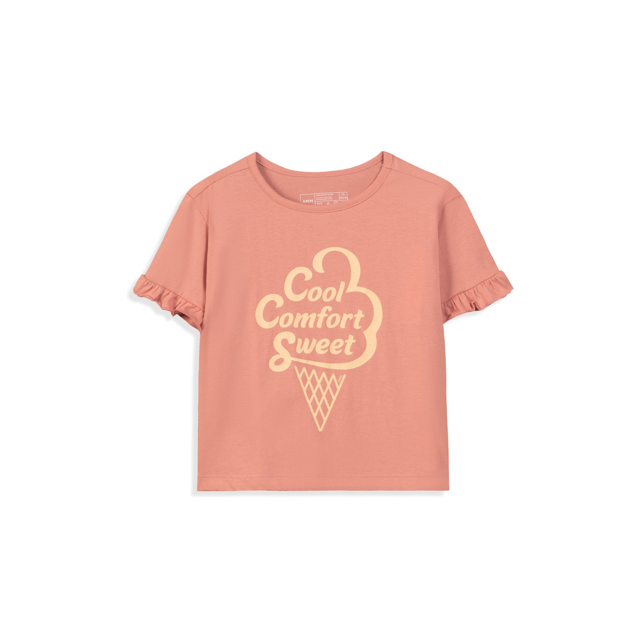  Áo t shirt bé gái hình kem 