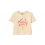  Áo t shirt bé gái hình kem 