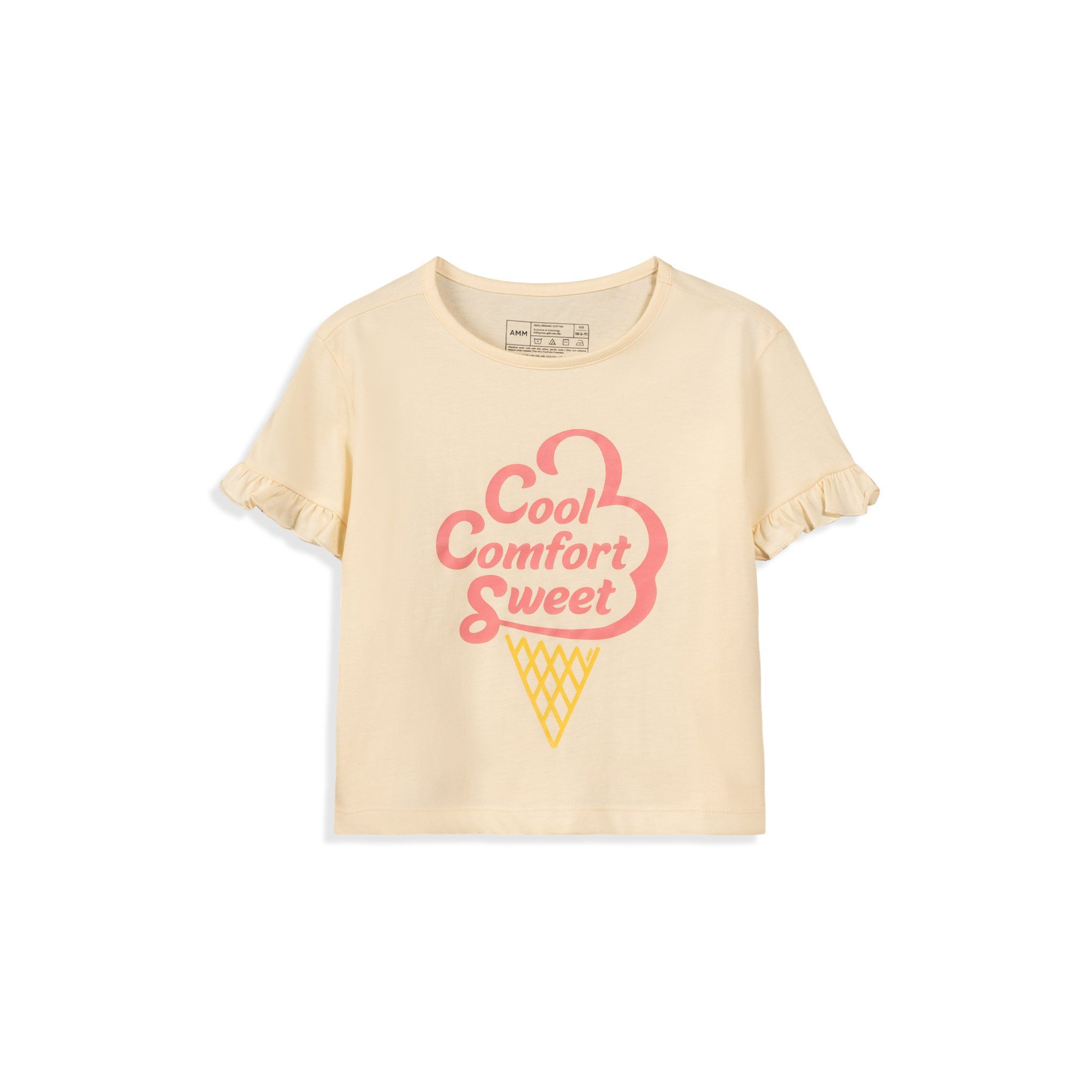  Áo t shirt bé gái hình kem 