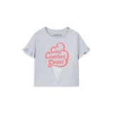  Áo t shirt bé gái hình kem 
