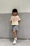  Áo t shirt bé gái hình kem 
